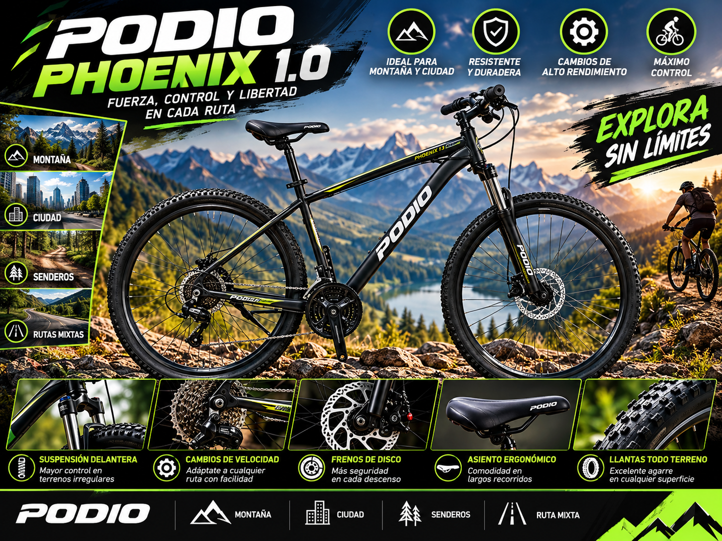 Bicicleta Podio Phoenix 1.0